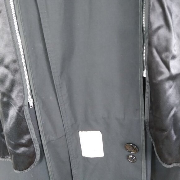 Y2K  Black Trench Coat Made In USA For Military Zip Out Lining Stylish Sz 38XS - Picture 12 of 15